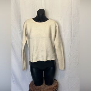 Helmut Lang Women's Wool Knit Sweater Ivory Size P N16